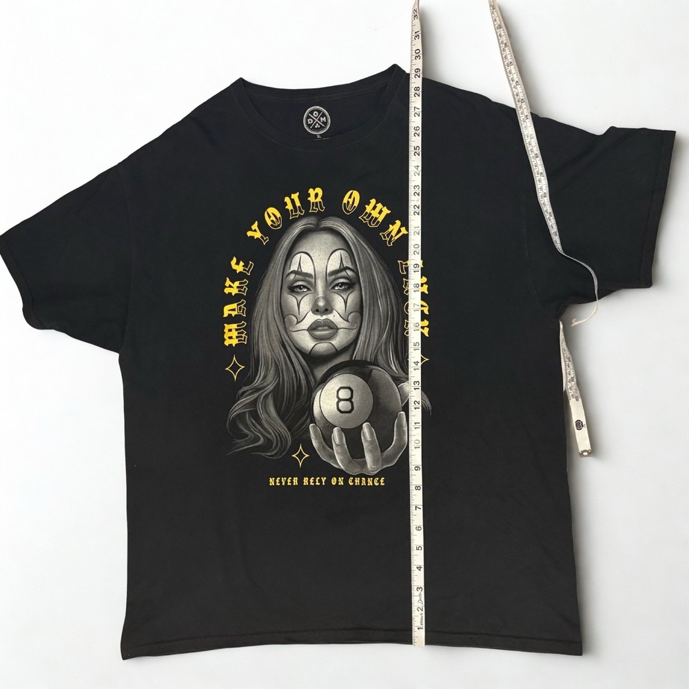 "Make Your Own Luck" ODM Streetwear Shirt "Never Rely On Chance" XL BLACK - Picture 4 of 7